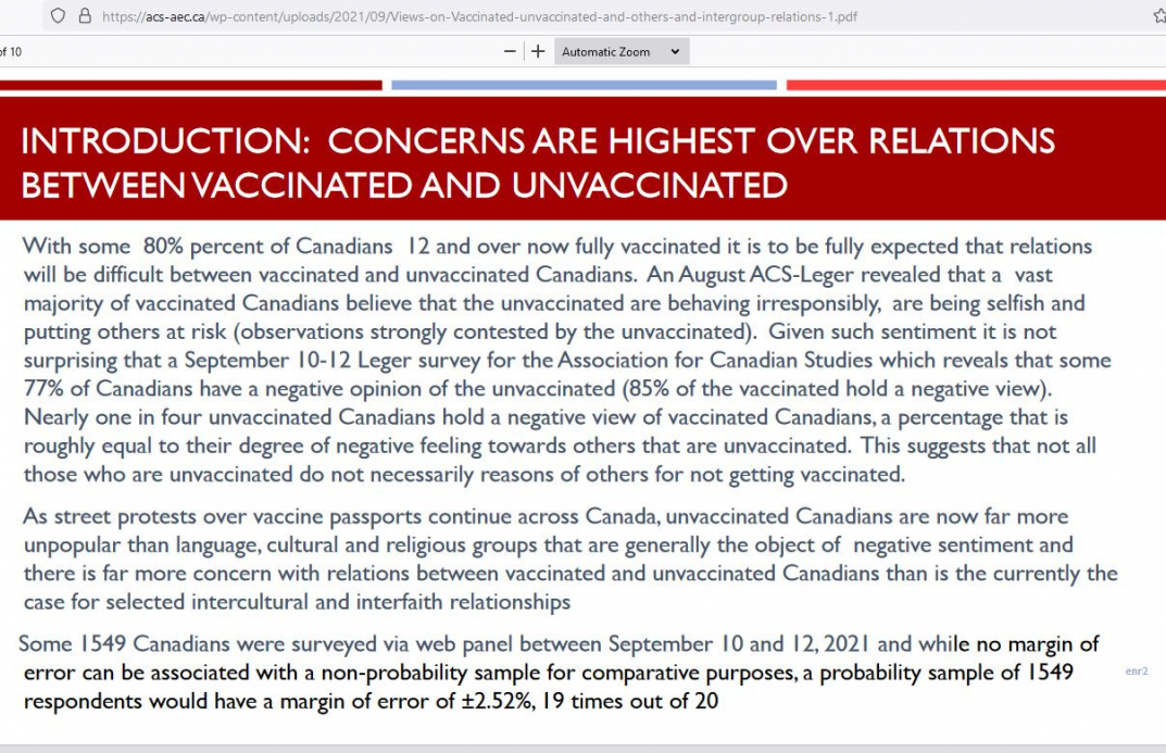 gallery/2 views regarding unvaccinated canadians